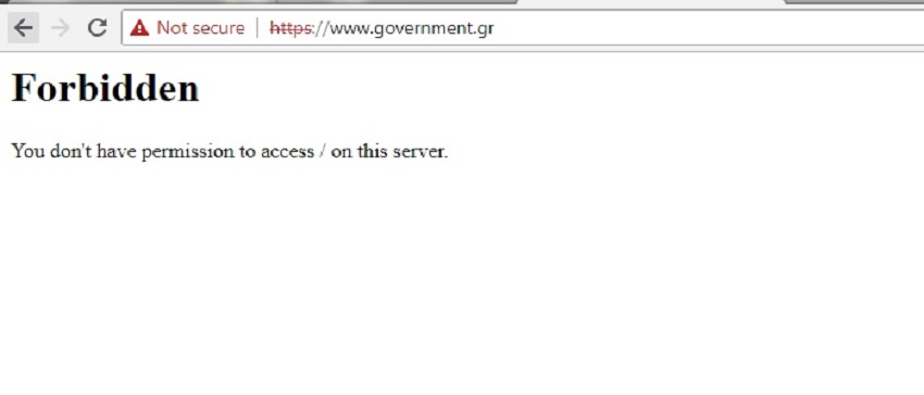 Anonymous Greece government site 